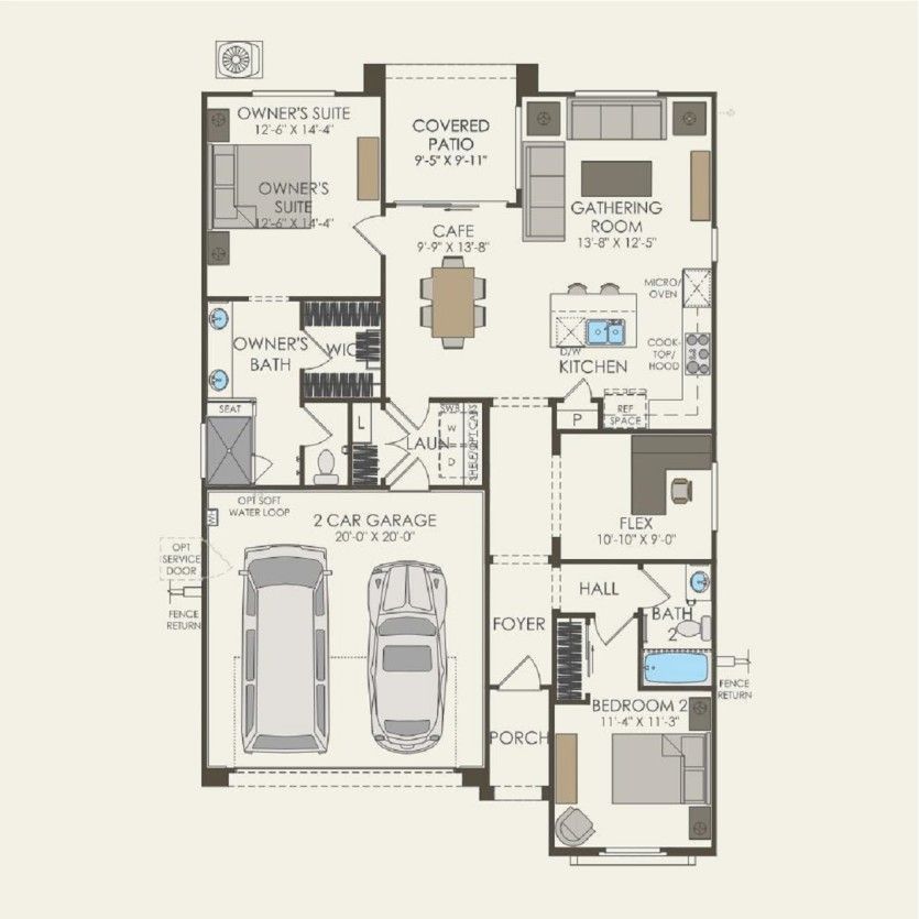 First Floor 2 br / 2 ba