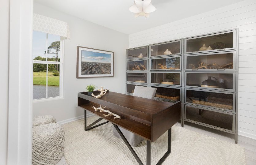 Desirable flexible space to use as a Home Office. Model Representation.