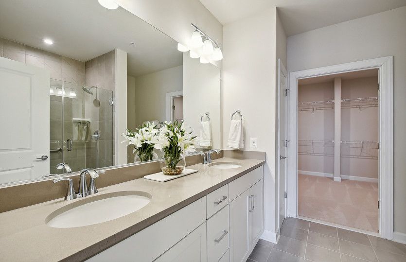 Dual Vanities and Walk-in Closet in Owner's Bath
