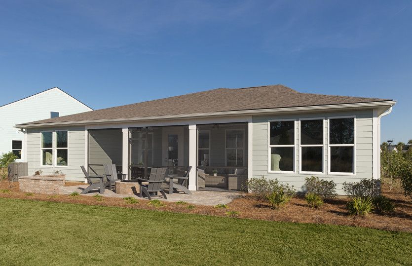The pleasant South Carolina climate allows you to enjoy your backyard all year.