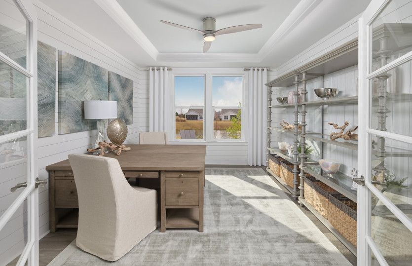 Work from home or read a book in the Flex Space with French doors for privacy.