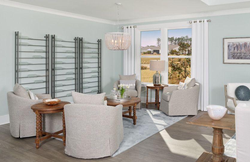 Take in serene sunlight coming in through the large windows.