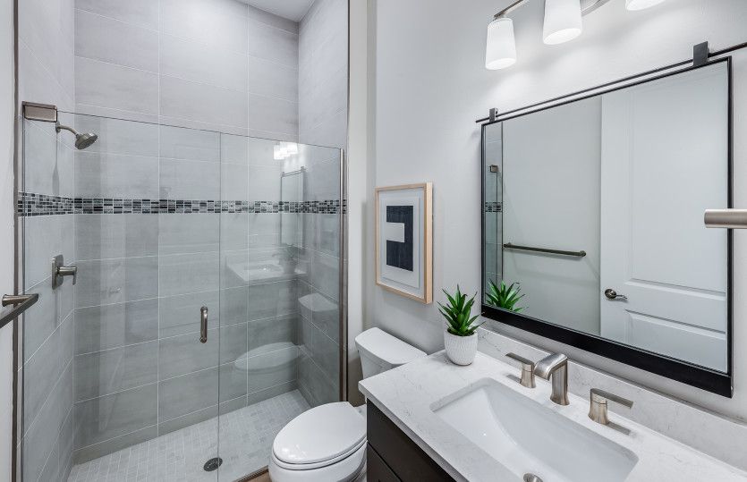 Secondary bath with optional shower