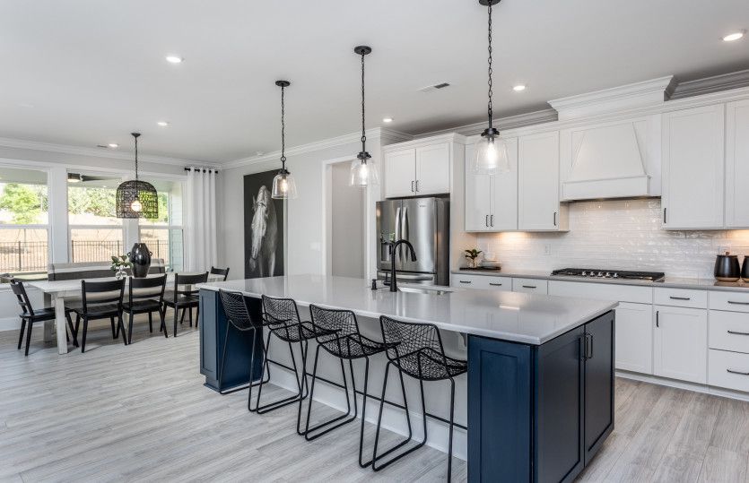 Luxury Kitchen with Plenty of Kitchen Island Seating
