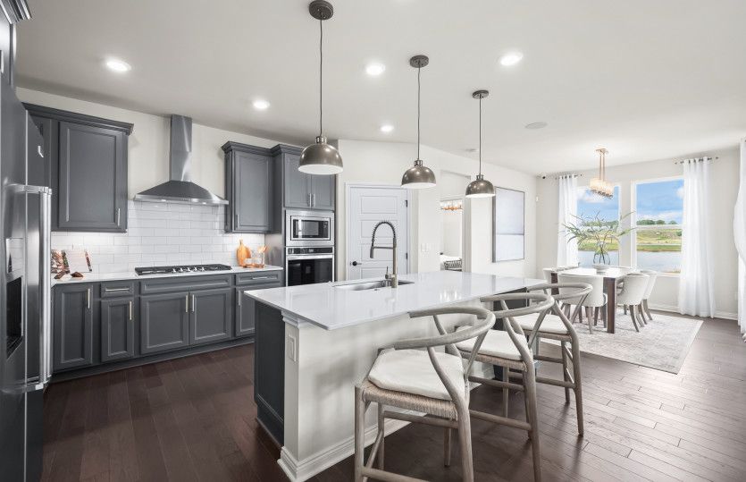 Spacious Kitchen, Open to Café