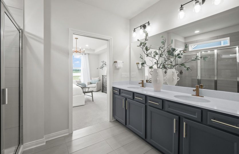 Owner's Bath with Double Bowl Vanity