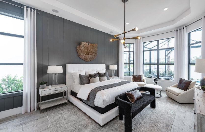 Luxuriously appointed owner's suite (bay window not available)