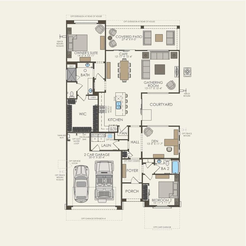First Floor 2 br / 2 ba