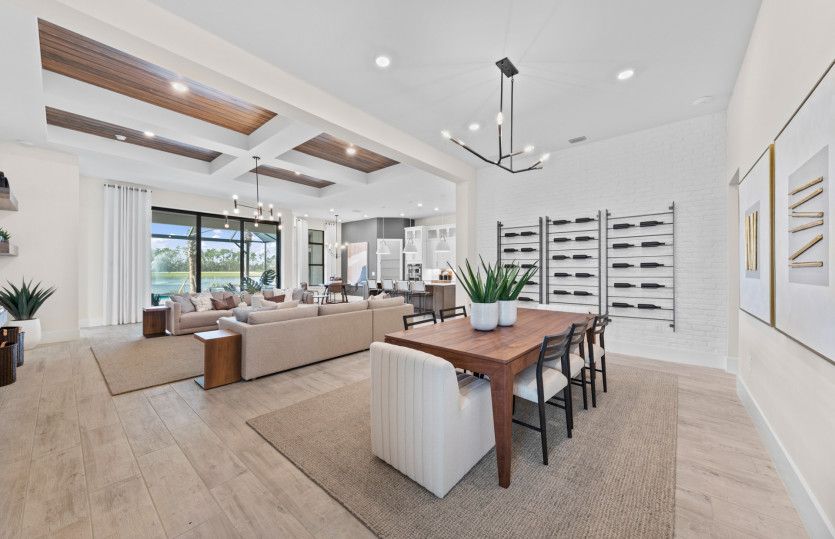 Connected living and dining spaces, fit for entertaining