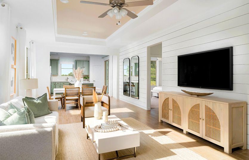 Gathering Room with Tray Ceiling