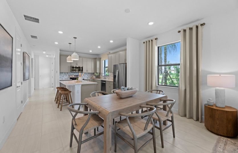 Open flow-through layout