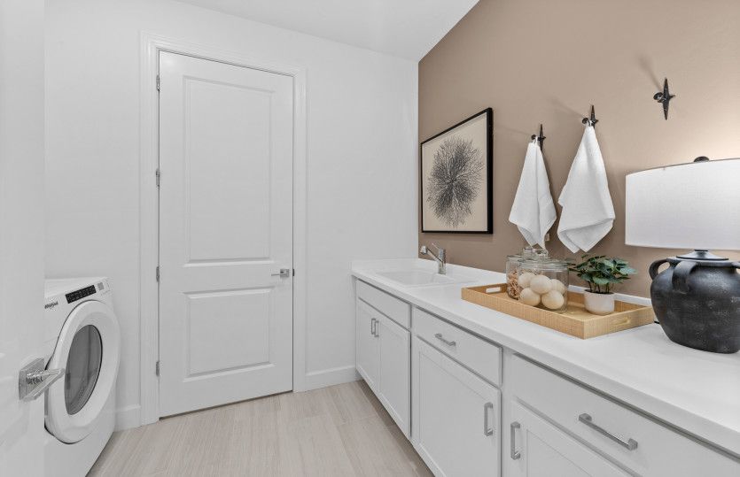 Laundry room with optional sink and storage