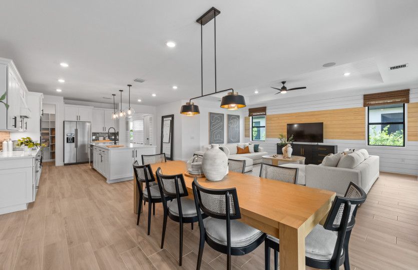 Connected café and kitchen area