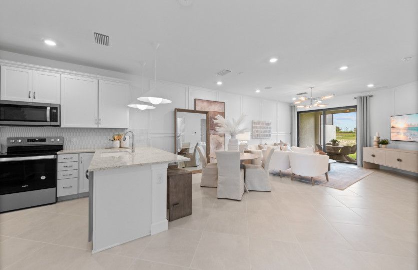 Open flow-through layout