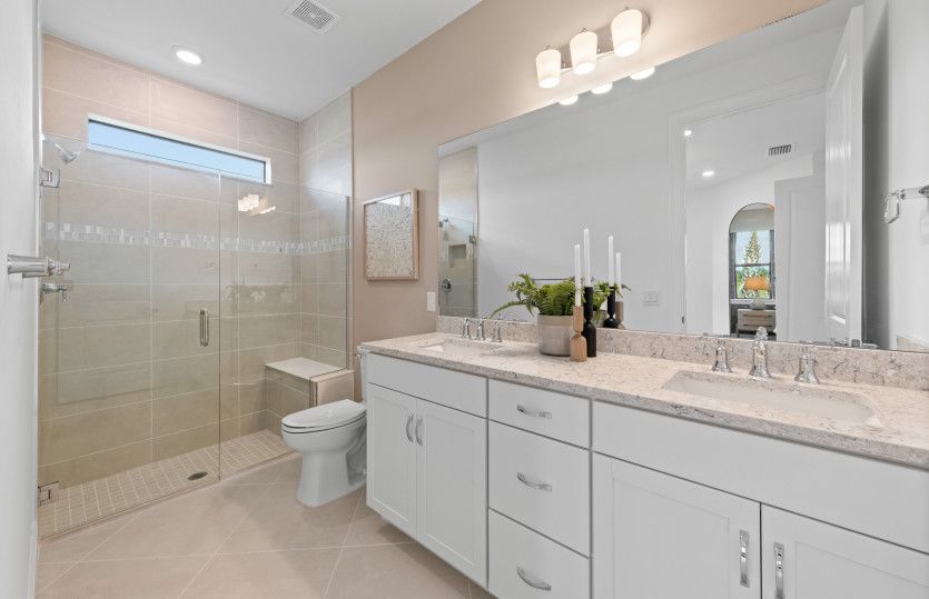 Owner's bath with double vanity