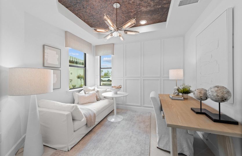 Flex room or optional den with french doors, perfect space for a home office