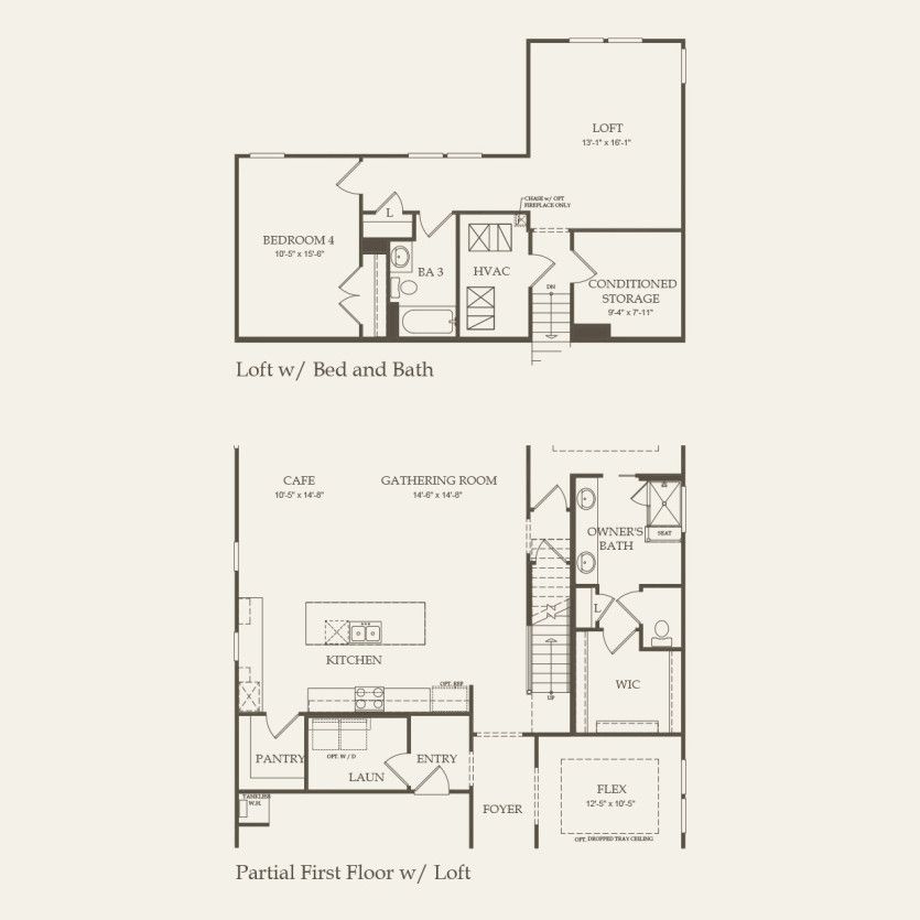 Second Floor 2 br / 2 ba