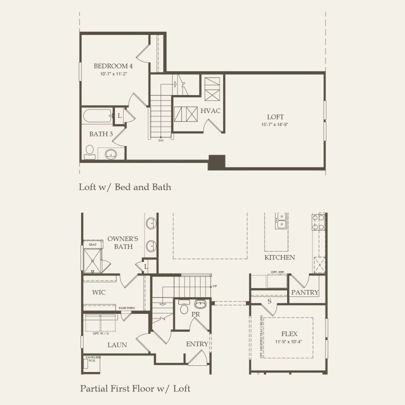 Second Floor 2 br / 2.5 ba
