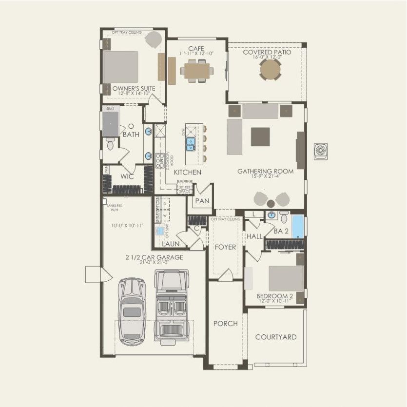 First Floor 2 br / 2 ba