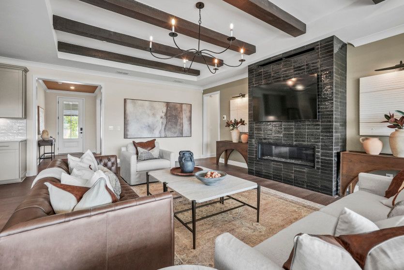 Optional Fireplace with Tile Surround