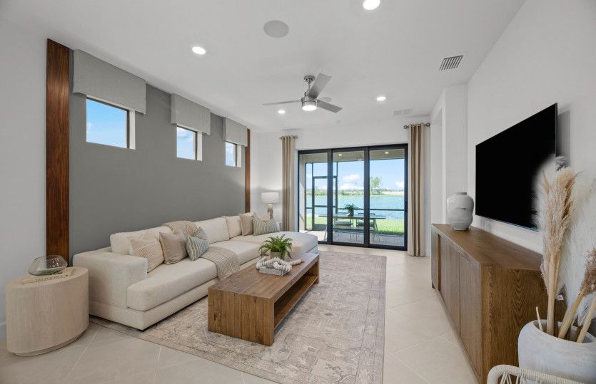 Gathering room with tons of windows for added light