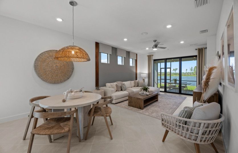 Café space off the kitchen connected to the gathering room