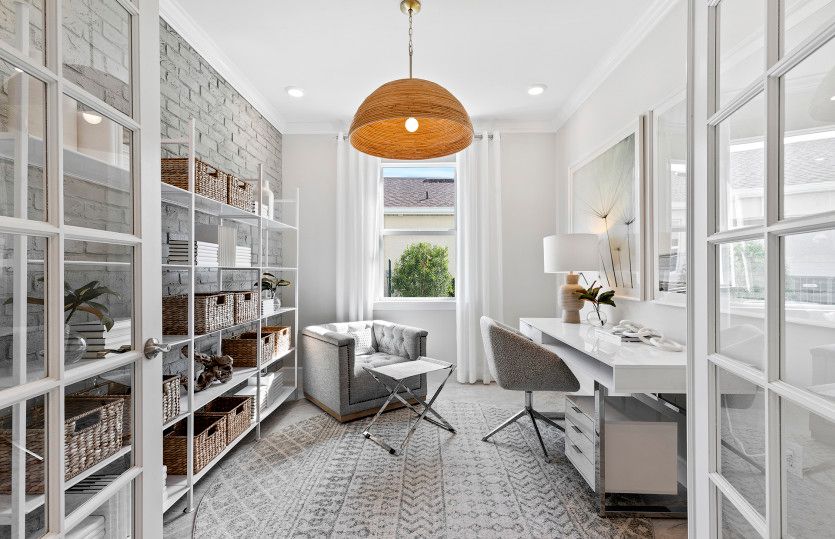 Flex room or optional den with french doors, added space to create around your needs