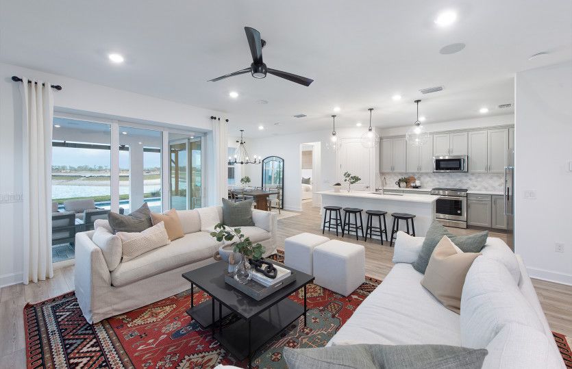 Open flow-through layout offering connected living spaces with ample natural light