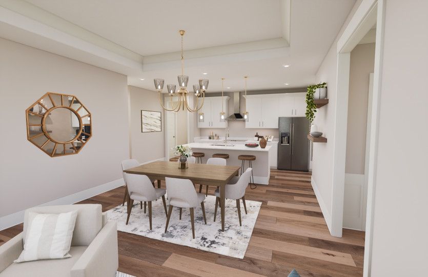 Open Kitchen and Dining Space