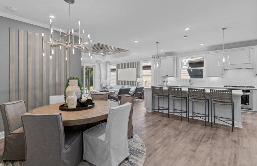 Great Room Combines Dining, Living, & Kitchen Seamlessly