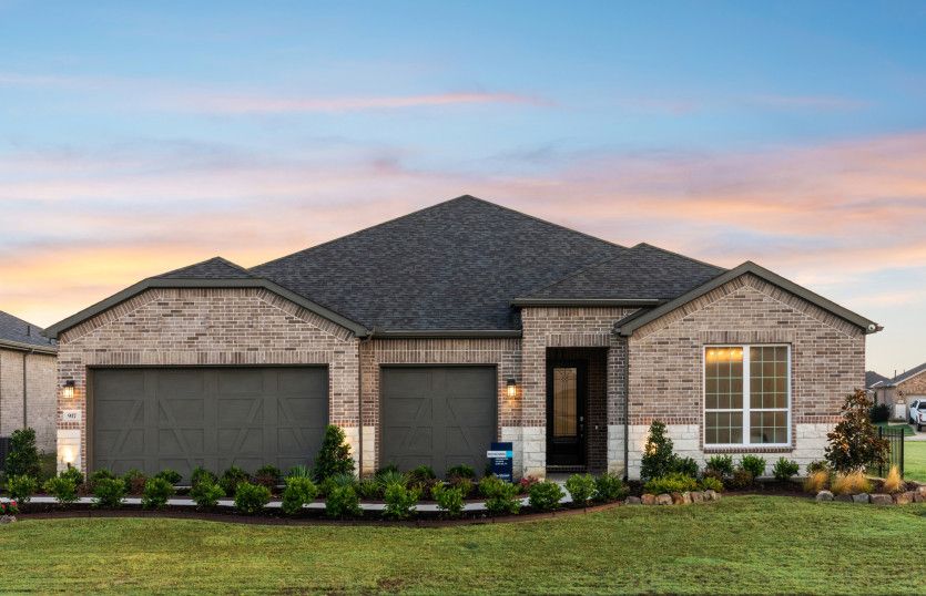 The Renown, a one-story home with 3-car garage
