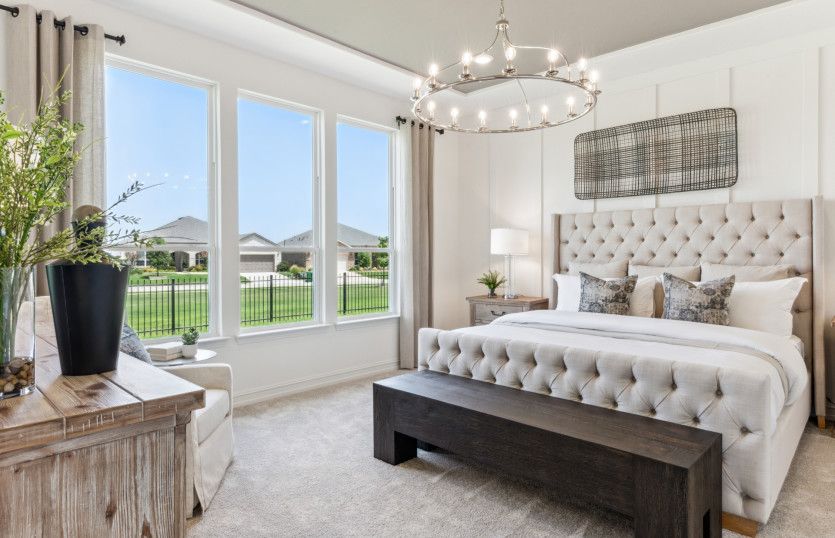 Owner's suite with large windows and private bath