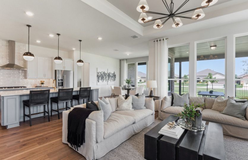 Open-concept living throughout main areas