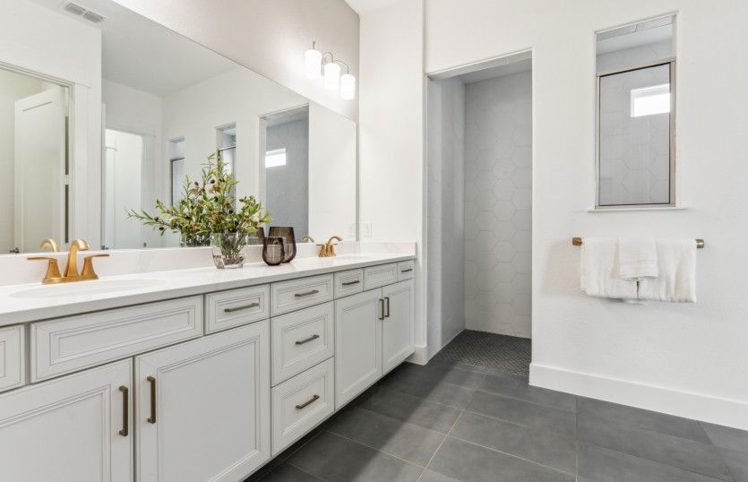Owner's bath with double vanity