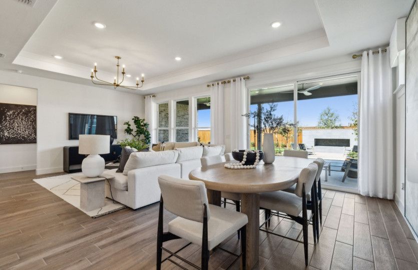 Dining area off gathering room*model representation