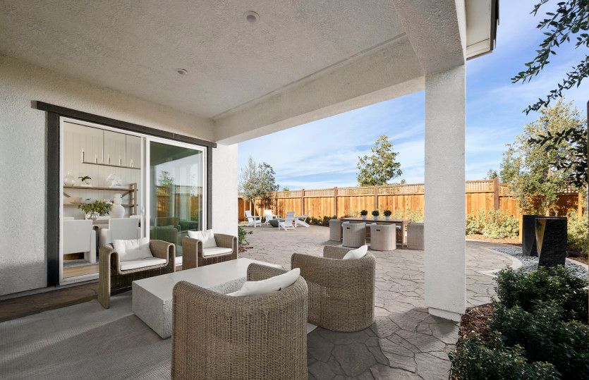 Backyard patio area