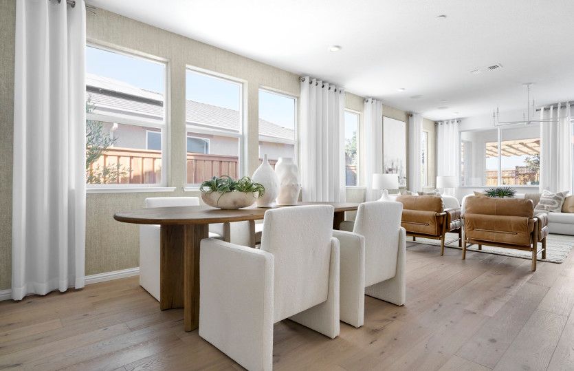 Dining room open to living area