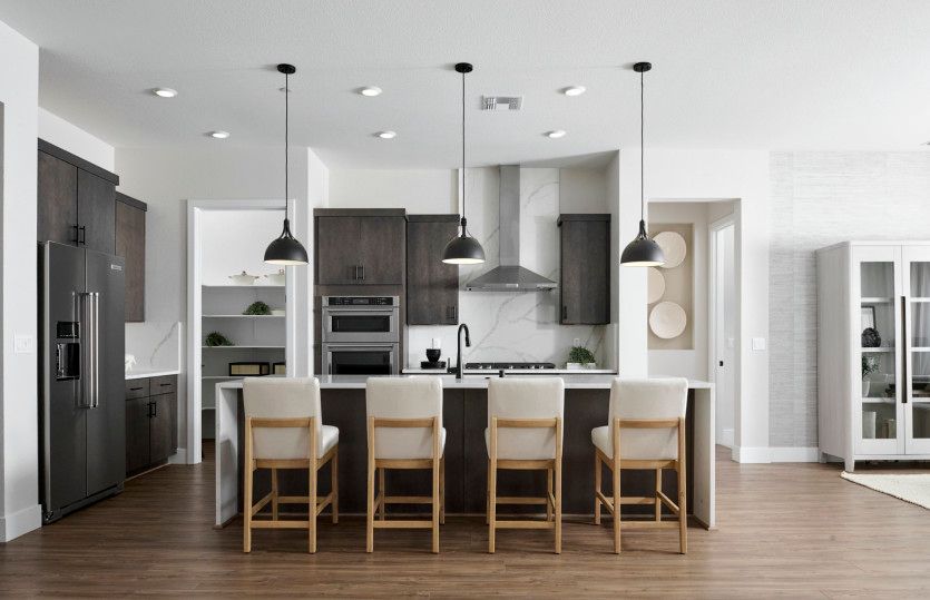 Kitchen with large central island