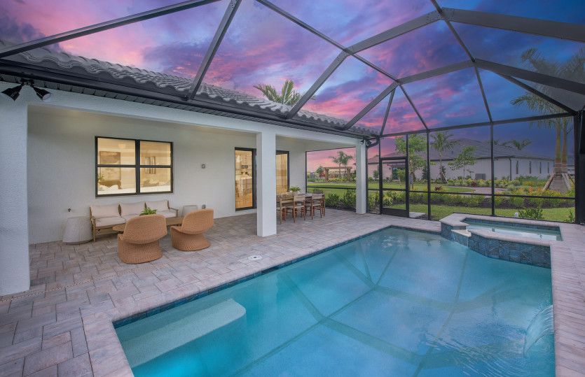 Screened-in pool with covered lanai