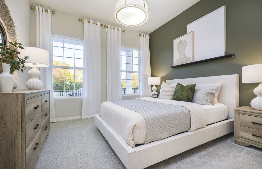 Retreat to this serene sleeping space.