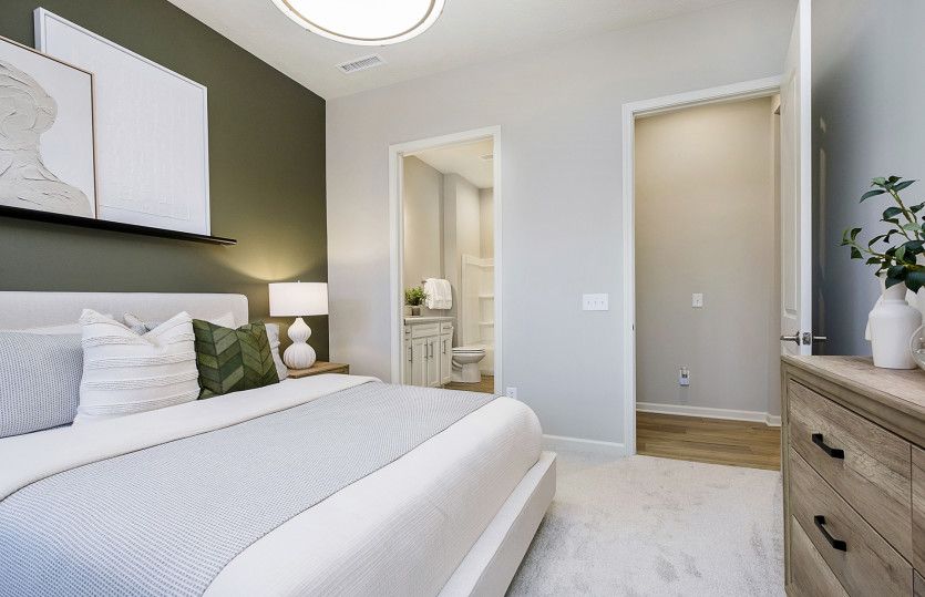 Retreat to this serene sleeping space.
