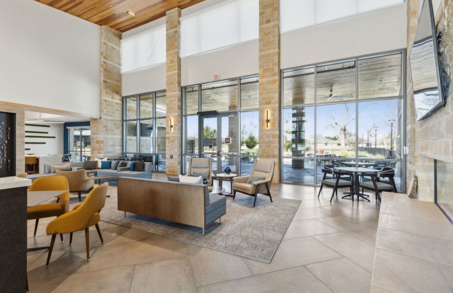 Open seating in amenity center