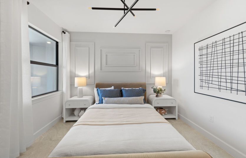 Secondary bedroom in this villa home in Lakewood Ranch