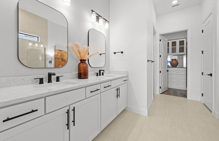 Luxurious bathrooms in 55+ new construction homes