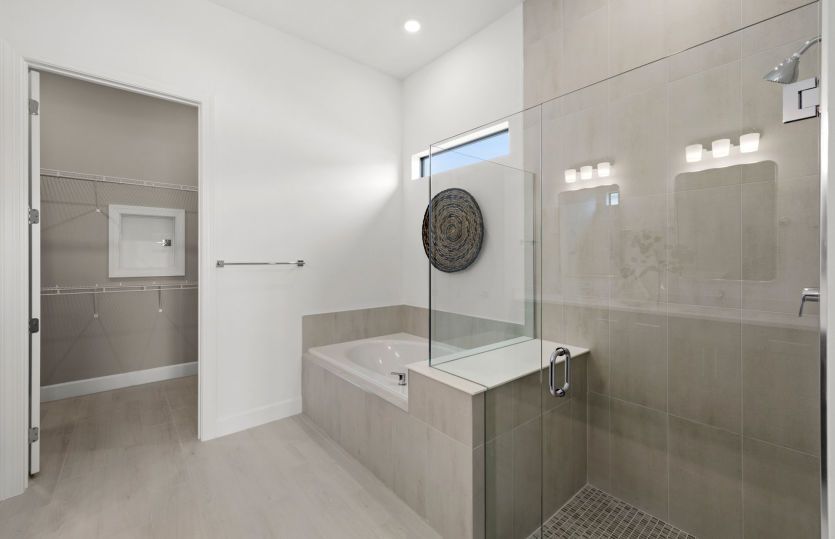 Luxurious bathrooms in 55+ new construction homes
