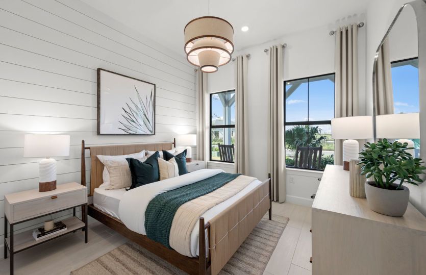 Cozy guest room in 55+ new construction homes