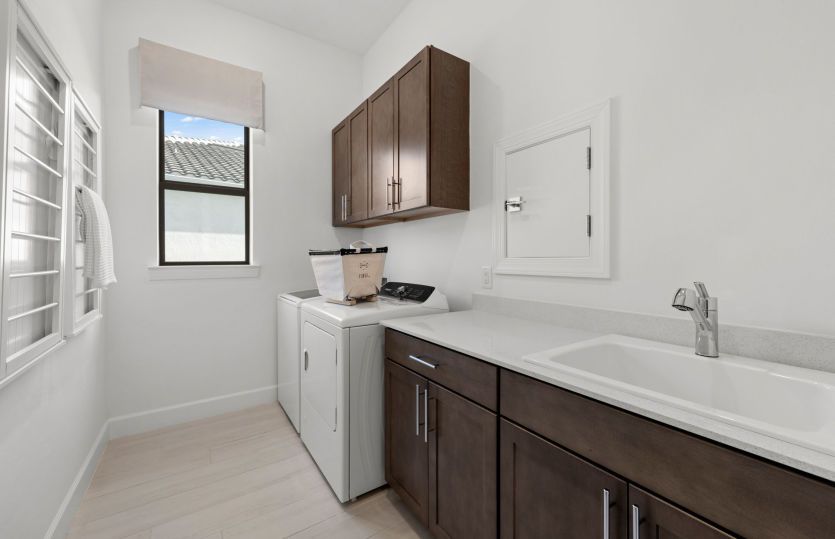 Functional laundry spaces in Lakewood Ranch new homes