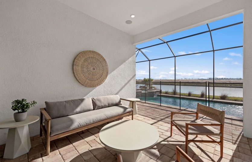 Relax on the lanai in vibrant 55+ new homes for sale
