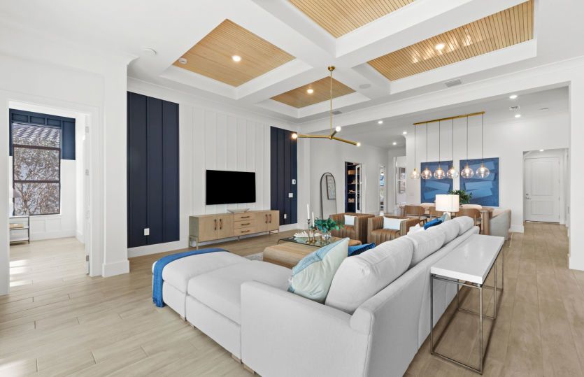 Open concept gathering room, your ideal new home layout