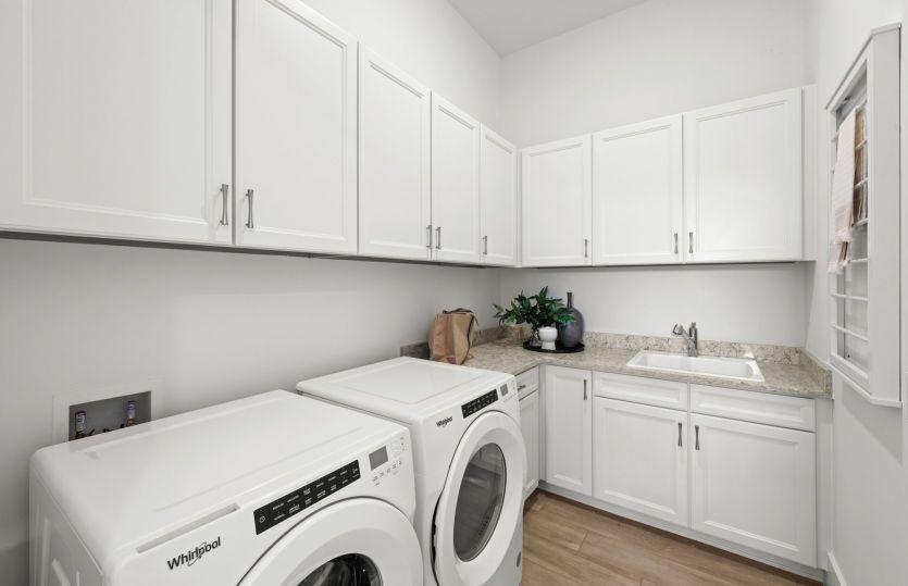 Laundry room with tons of storage options